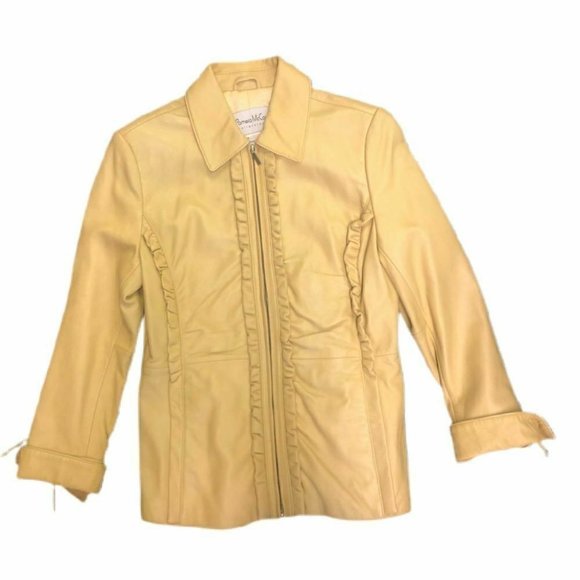 Pamela McCoy Collections Jackets & Blazers - Pamela McCoy Collections leather jacket coat SIZE SMALL